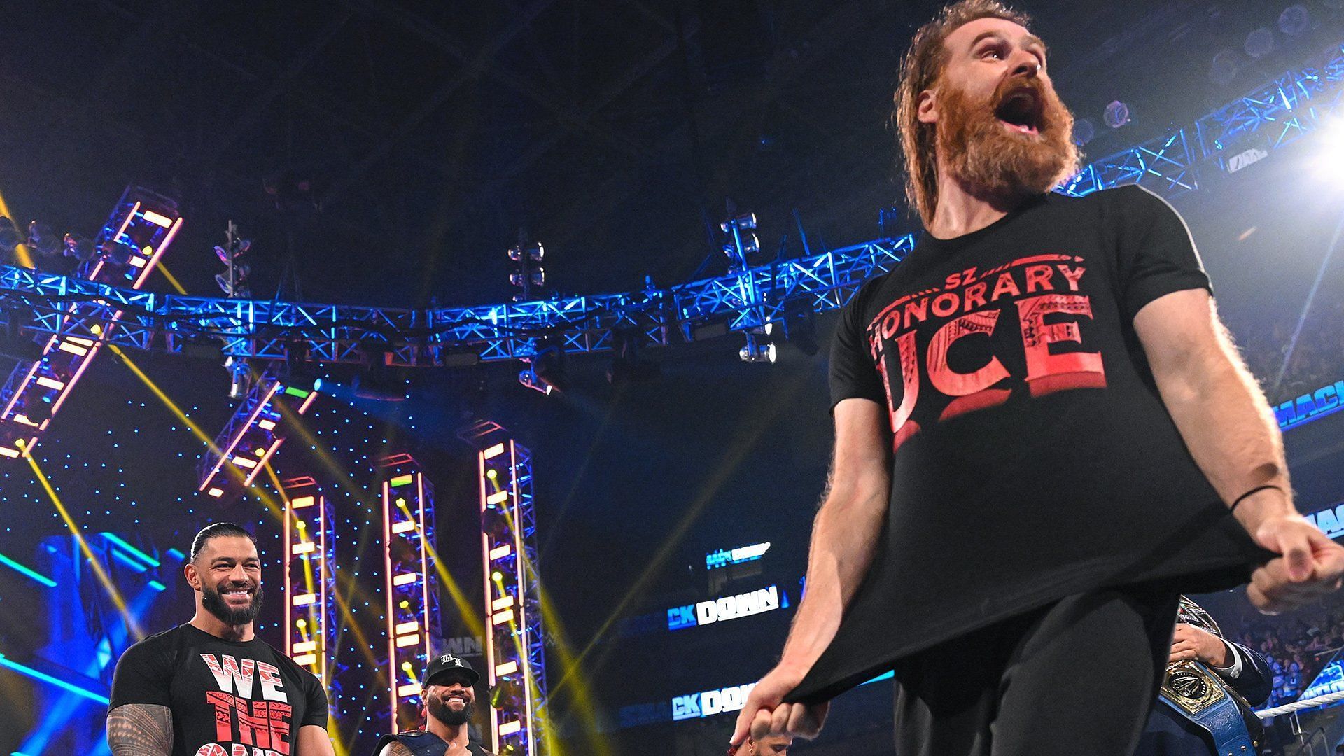 Sami Zayn and Roman Reigns